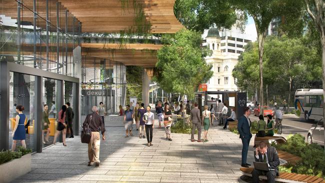 An artist’s impression of the Waterfront Brisbane development at Eagle Street Pier