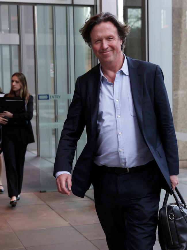 Former Fortescue CFO Michael Masterman leaving the Federal Court. Jane Dempster/the Australian.