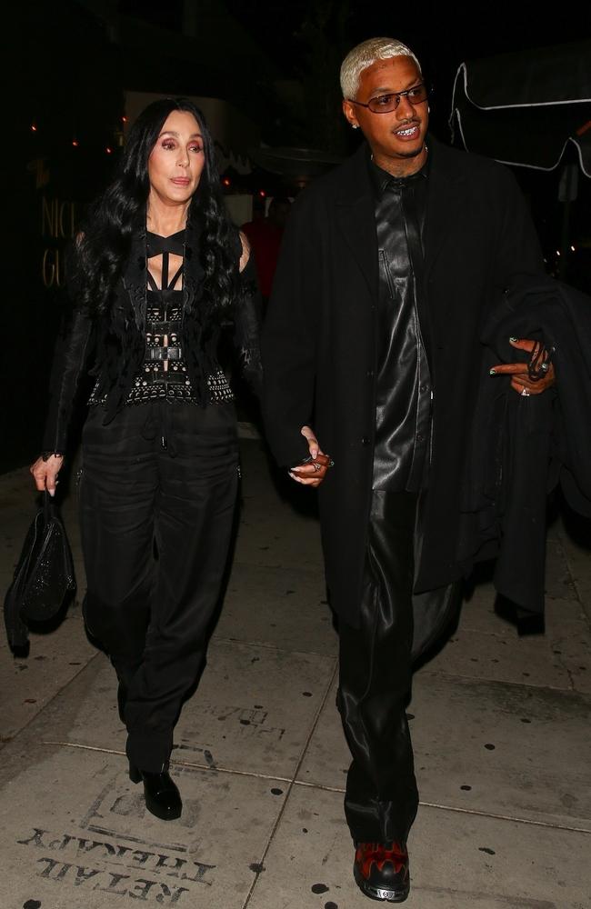 New Couple Alert? Cher and Alexander Edwards hold hands in West Hollywood. Picture: Backgrid