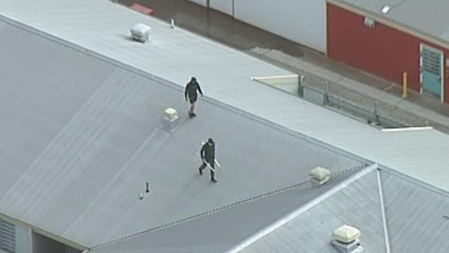 Three prisoners have climbed on to the roof at Port Phillip Prison. Picture: 7News