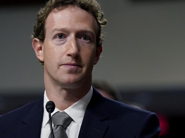 Mark Zuckerberg, chief executive officer of Meta Platforms Inc., during a Senate Judiciary Committee hearing in Washington, DC, US, on Wednesday, Jan. 31, 2024. Congress has increasingly scrutinized social media platforms as growing evidence suggests that excessive use and the proliferation of harmful content may be damaging young people's mental health. Photographer: Kent Nishimura/Bloomberg