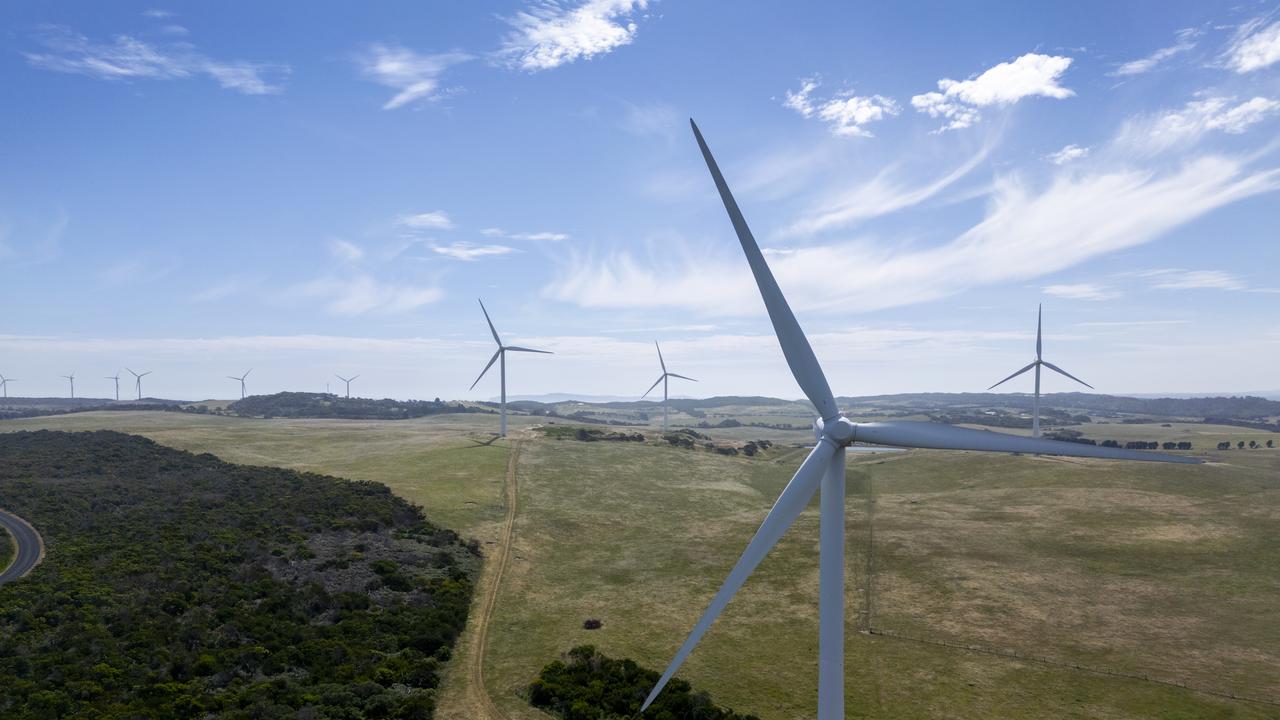 Wind farms near Portland in Victoria’s southwest.