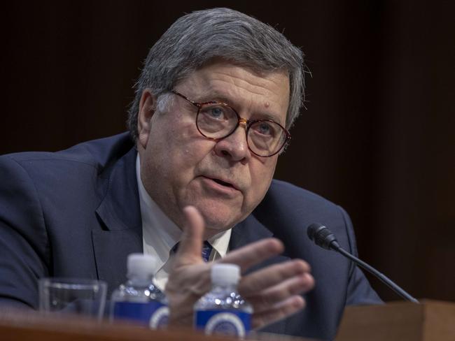 WASHINGTON, DC - JANUARY 15: U.S. Attorney General nominee William Barr testifies at his confirmation hearing before the Senate Judiciary Committee January 15, 2019 in Washington, DC. Barr, who previously served as Attorney General under President George H. W. Bush, was confronted about his views on the investigation being conducted by special counsel Robert Mueller.   Tasos Katopodis/Getty Images/AFP == FOR NEWSPAPERS, INTERNET, TELCOS & TELEVISION USE ONLY ==