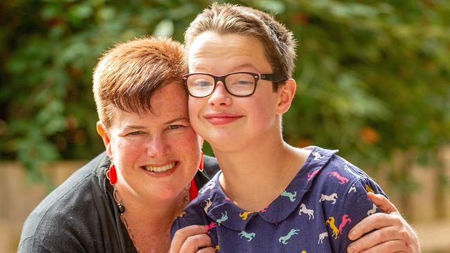 Rebecca Harvey, pictured with mum Heather, is part of the medicinal cannabis trial. Picture: Mark Stewart