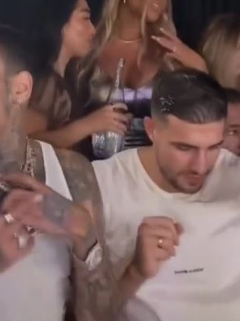 Tommy and Chris Brown partying. Picture: TikTok