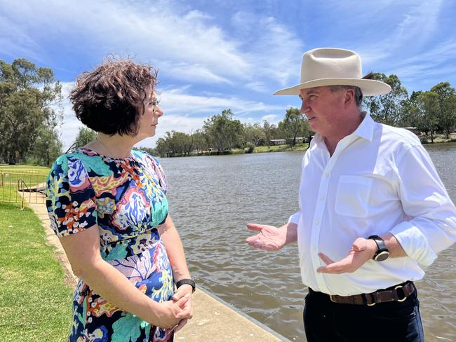 Mallee MP Dr Anne Webster and Nationals MP Barnaby Joyce in Mildura. Photo: Else Kennedy