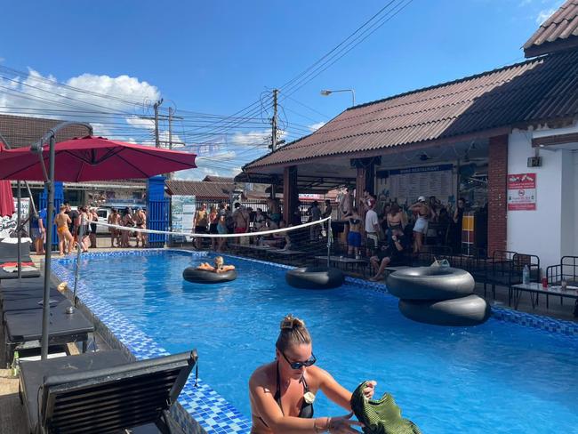 Nana Backpacker Hostel is known for its party vibe and offers free drinks. Picture: Supplied