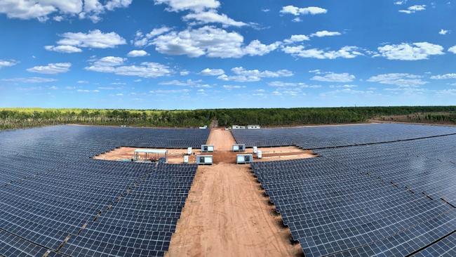 Robertson Barracks' solar farm will produce up top 40 per cent of the Barracks' energy needs by the end of 2023. Picture: Supplied