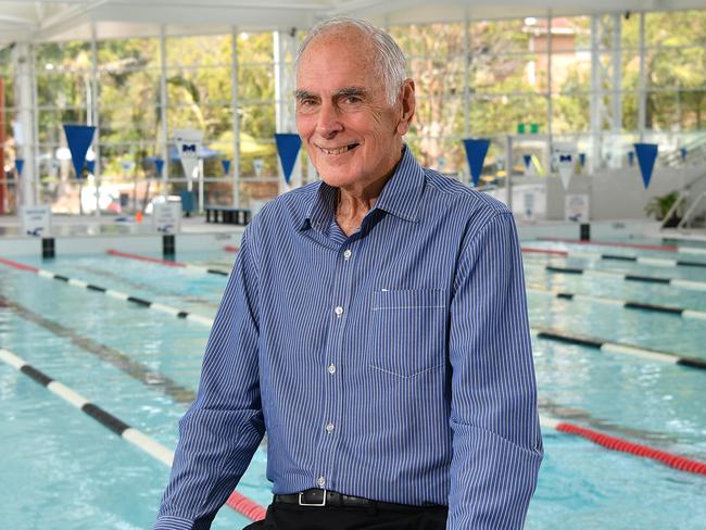 Olympian John Devitt at the renaming of the indoor pool at Manly Swim Centre in Manly Vale, Sydney, in 2018. Picture: AAP Image/Joel Carrett