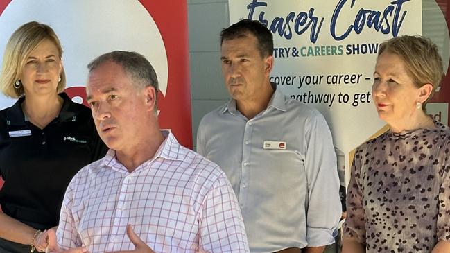 Training Minister Di Farmer and Hervey Bay MP Adrian Tantari hope the new Nursing and Allied Health facility at TAFE Queensland’s Hervey Bay campus will encourage nurses to stay in the region.