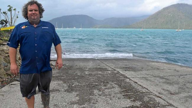 SAFETY: Whitsunday Fishing World manager Grant Spees called for patience on the Shute Harbour boat ramp. Picture: Jacob Wilson