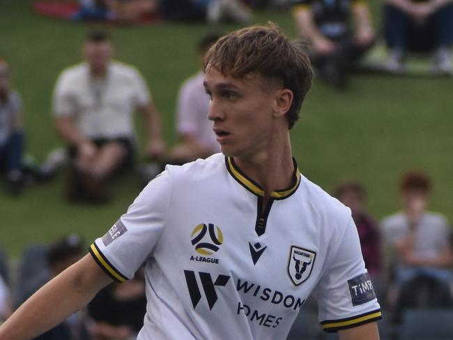 Northern beaches footballer Jake Hollman made his A-league debut for Macarthur FC in 2021. Pic: Supplied.