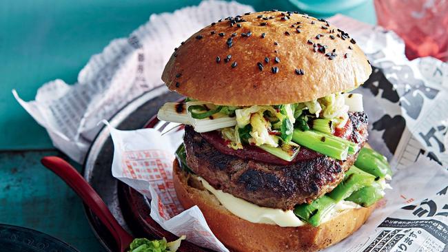 This Korean-style burger is amazing.