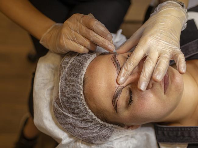 The at-home business would offer eyebrow Microblading (tattooing). Photo: Istock/ Dusan Stankovic