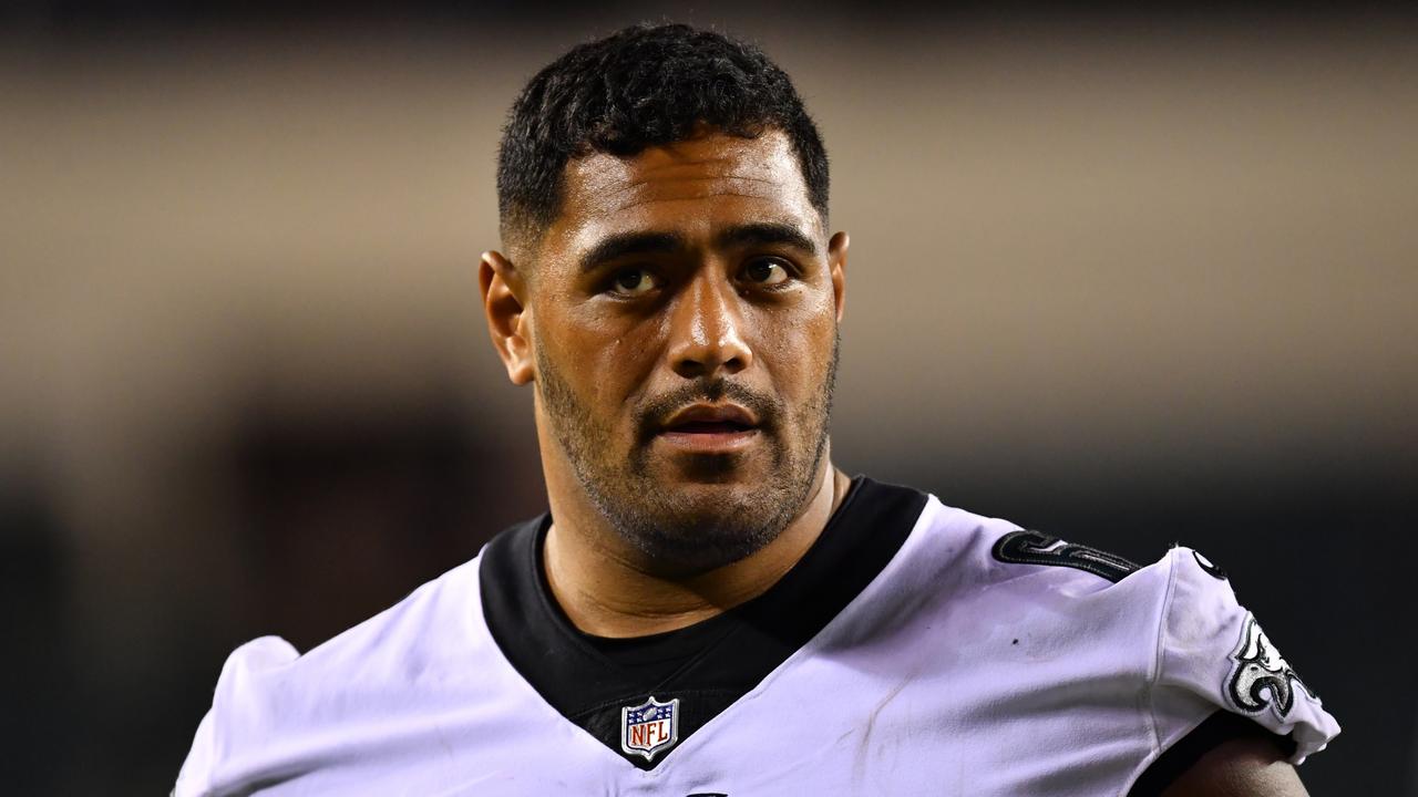 Jordan Mailata is now a regular of the Eagles’ starting line-up. Picture: Kyle Ross/Icon Sportswire via Getty Images