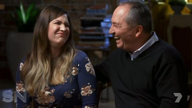 “There were no signs of affection between” Barnaby Joyce and Vikki Campion says a body language expert. Picture: Channel 7