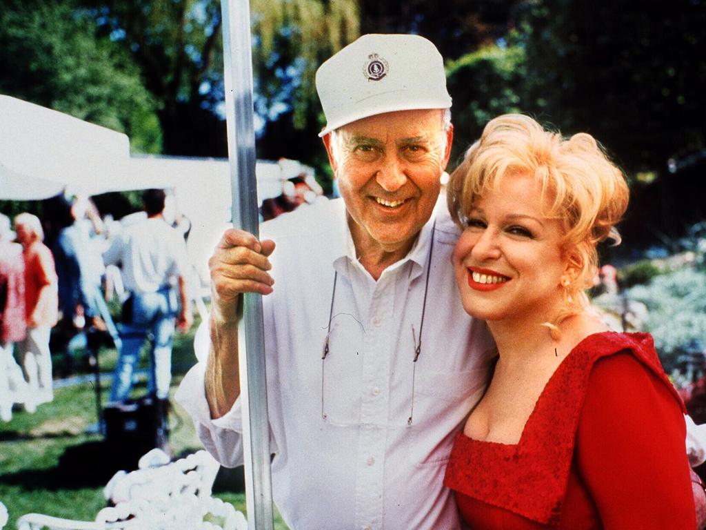 Actor, singer Bette Midler with film director Carl Reiner.