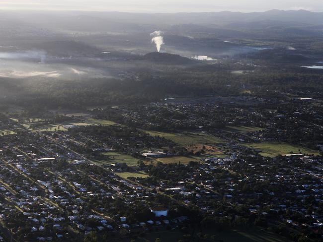 The city of Ipswich, looking towards Swanbank, where the offenders are based. Picture: Tim Marsden