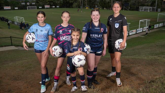 Sienna, Matilda, Leila, Talia and Izabella participate in the inaugural Dandy Cup. Picture: Tony Gough