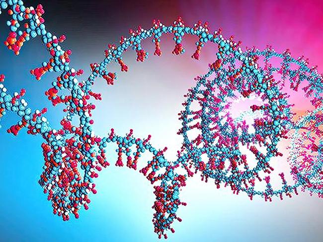 An artist impression of the molecules that mRNA vaccines can battle