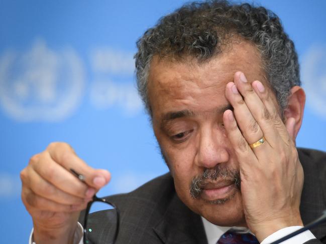 World Health Organisation (WHO) Director-General Tedros Adhanom Ghebreyesus. Picture: AFP