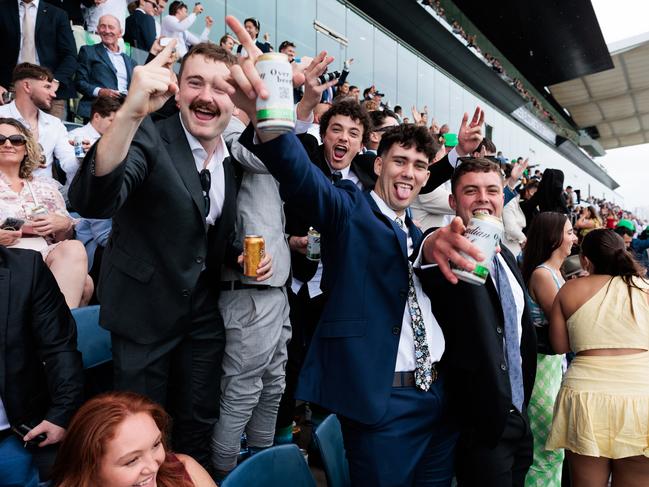 Racegoers enjoying the festivities