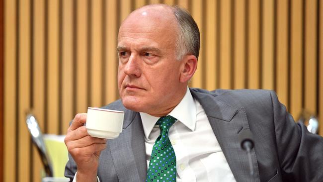 Liberal senator Eric Abetz brought up the sexual harassment allegations against Luke Foley during a Senate estimates hearing on October 23. Picture: AAP