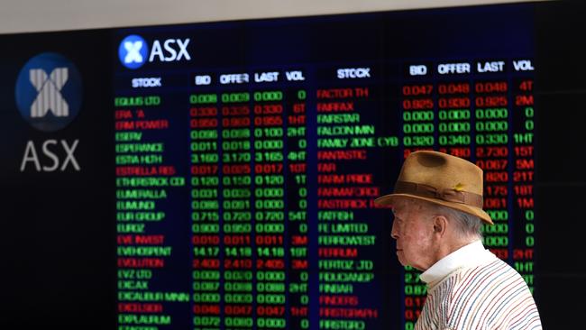 Australian shares had their best day in more than two years as a smaller-than-expected interest rate hike from the Reserve Bank sparked a major reassessment of the domestic interest rate outlook. Picture: Paul Miller/AAP Image