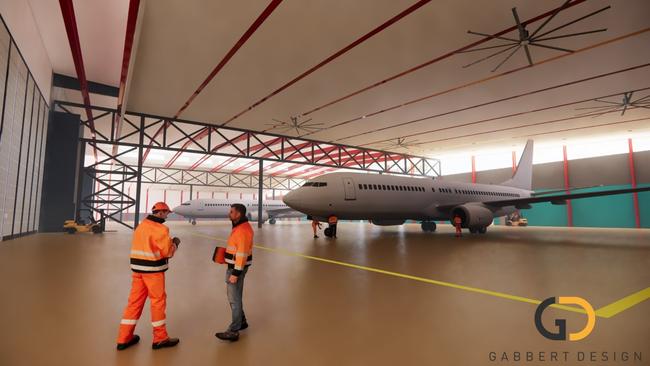 Digital renderings of the new Eastern Aviation Precinct at Cairns Airport. Image: Supplied