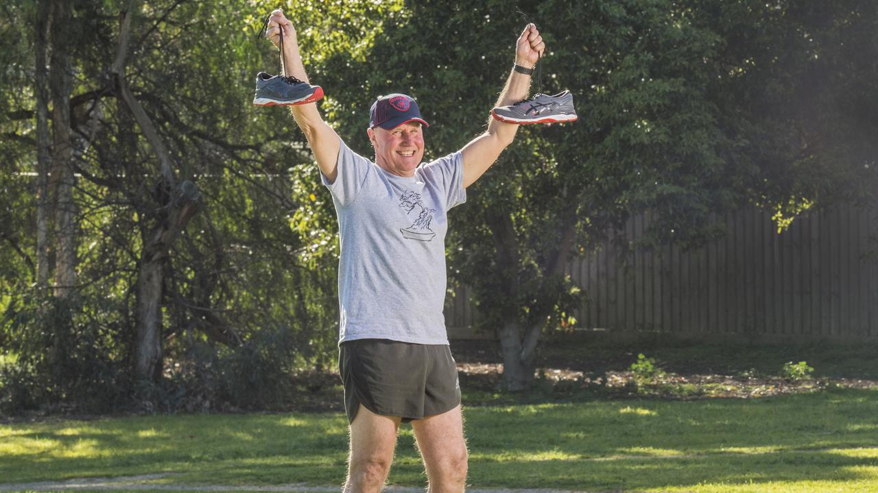 Quentin Valentine is 68 years old and recently ended a continuous daily running streak of 36 years and six days. Picture: Rob Leeson.