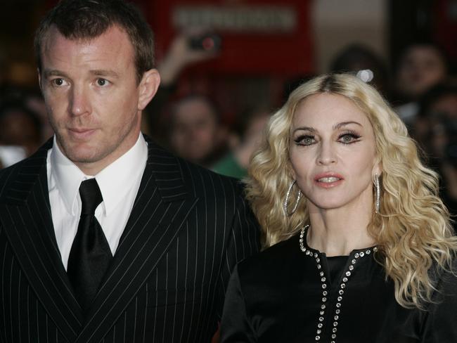 Madonna with ex-husband, and father of Rocco, Guy Ritchie. Picture: AP