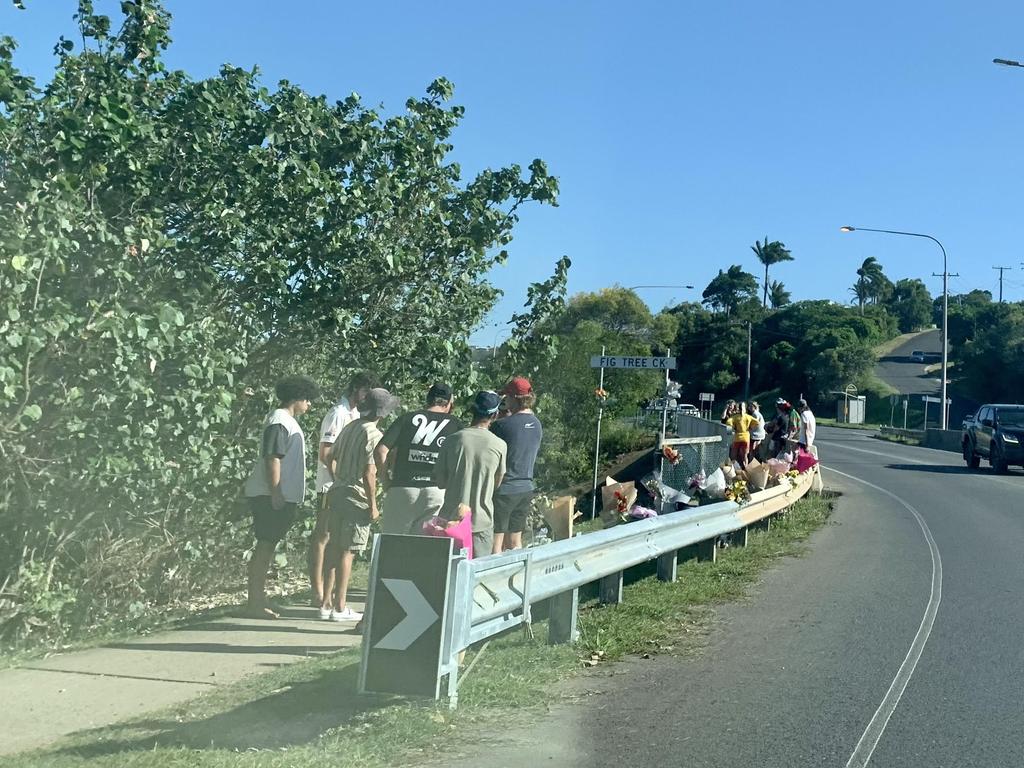 A memorial has been set up at the scene of the Yeppoon car crash which claimed the life of St Brendan's College student Rhys Yore early on Thursday morning.