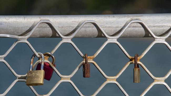 Love locks multiply at Palm Cove jetty. Picture: Brian Cassey