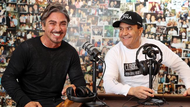 WARNING – SUNDAY TELEGRAPH ONLY – Pictured is Jeff Fenech and John Ibrahim at Jeff's home in Five Dock where they will be recording a podcast together. Picture: Tim Hunter.