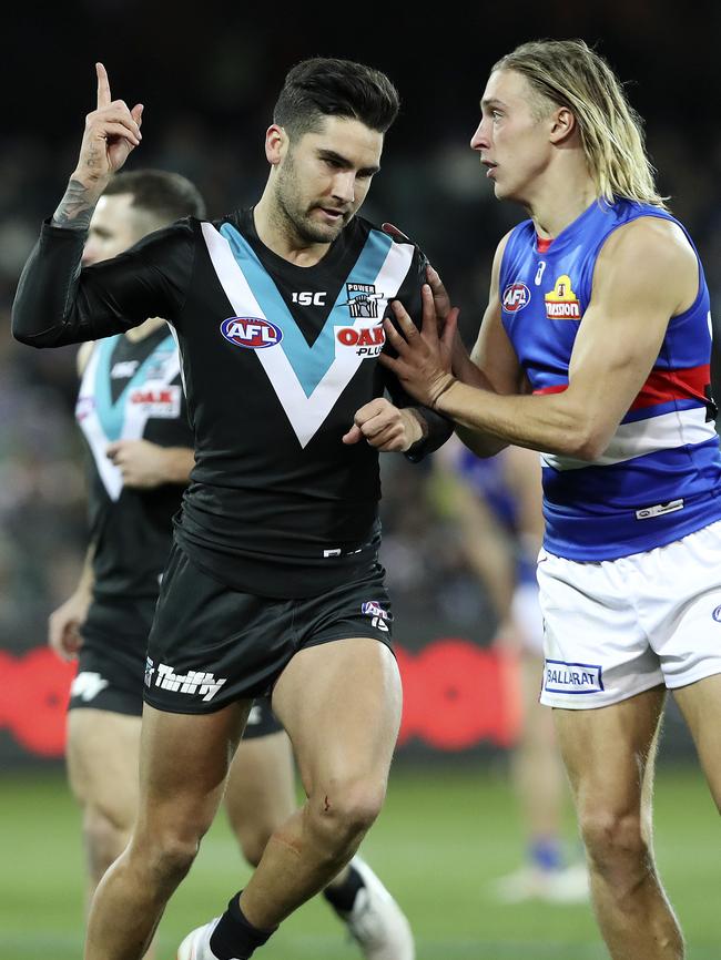 Chad Wingard continued his good form. Picture: SARAH REED