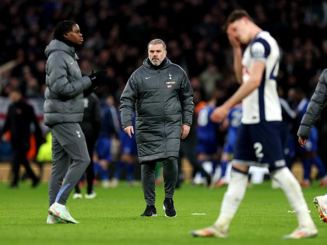 Postecoglou is unsure about his immediate future as Spurs manager. Picture: Julian Finney/Getty Images