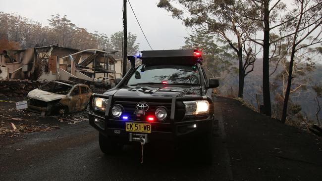 Police arrested the men in some of the areas worst hit by the bushfires. Picture: NSW Police