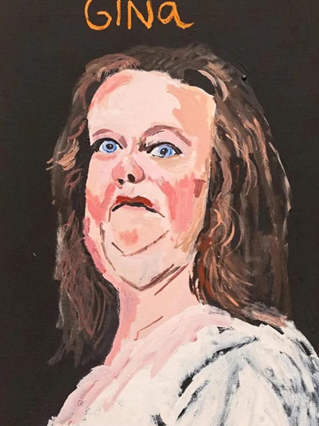 Vincent Namatjira’s portrait of Gina Rinehart.