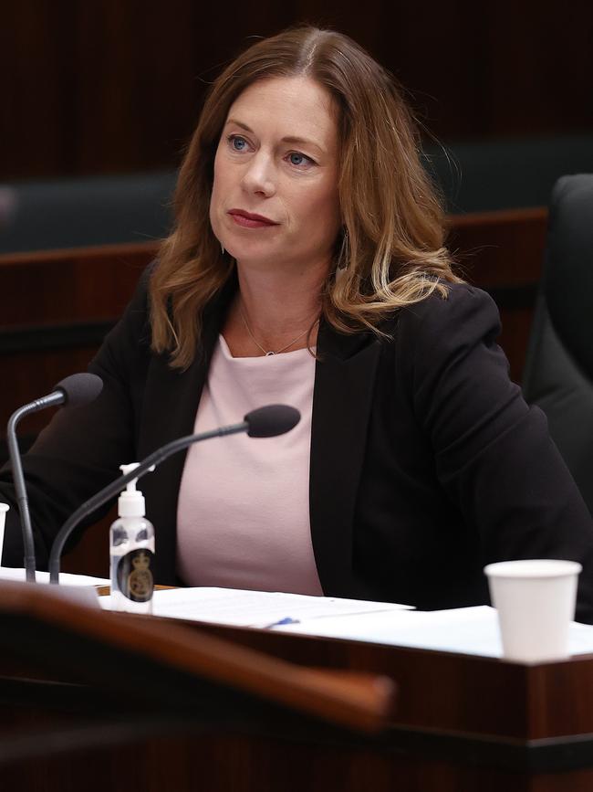 Labor leader Rebecca White during question time in state parliament. Picture: Zak Simmonds