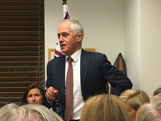 Malcolm Turnbull at Julie Bishop’s drinks.