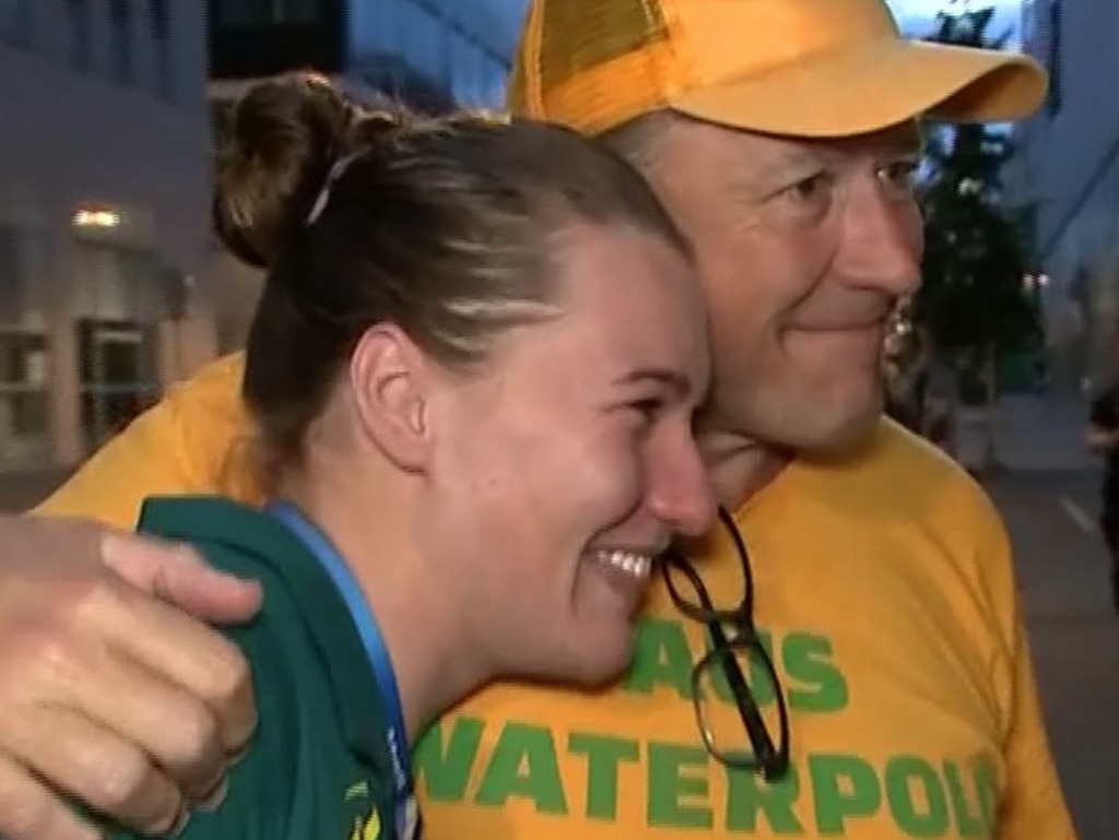 Phil Kearns with his daughter Tilly at the Paris 2024 Olympic Games. Picture: Supplied