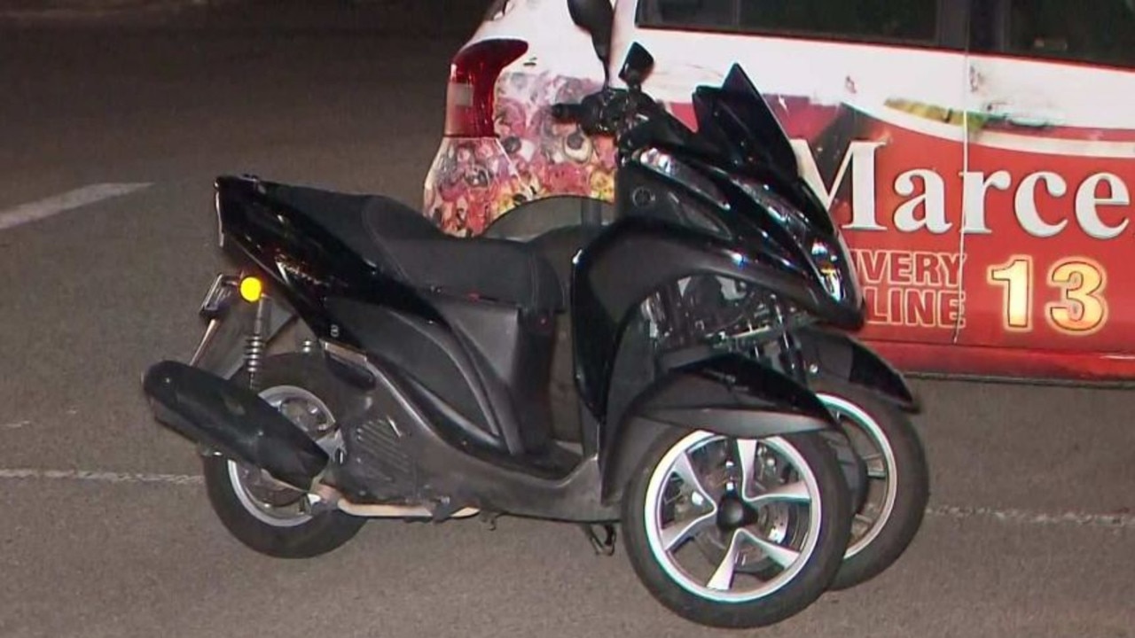 The Yamaha scooter that was allegedly stolen in Adelaide. Picture: ABC News