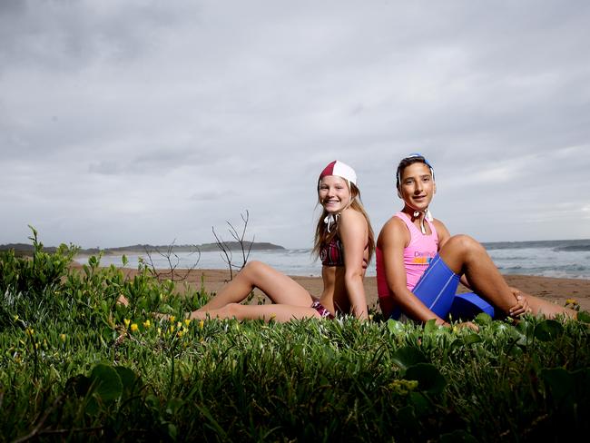 Gracie Kiely, from Freshwater SLSC and Zizo Ayoub, from Dee Why SLSC at Dee Why.