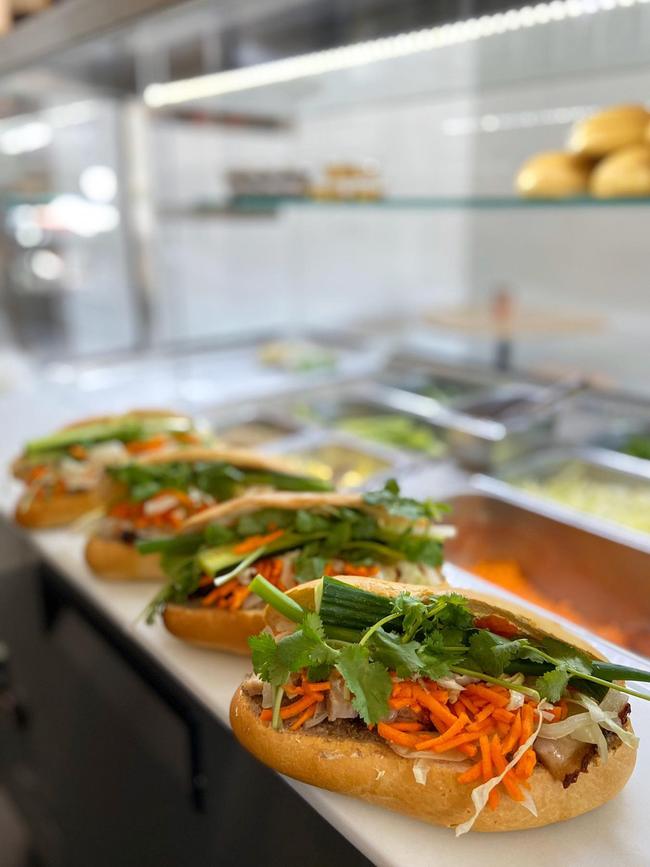 The banh mi from Rockin' Rolls Cafe.