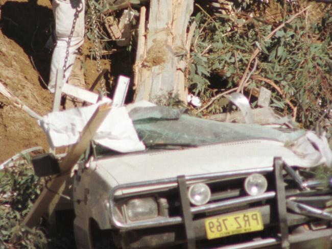 The buildings crushed everything in their path as they slid down the mountain.