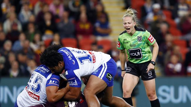 Sharpe refereed her first NRL game last Thursday. Picture by Sam Ruttyn.