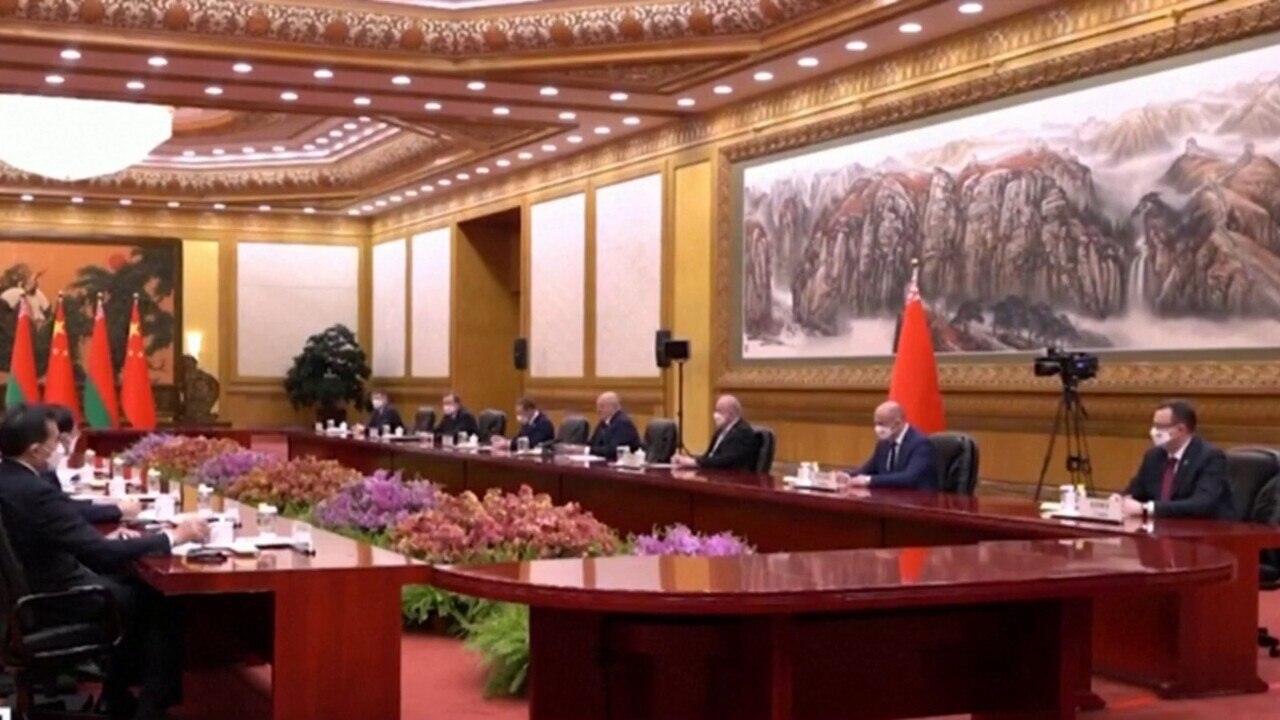 Leaders from China and Belarus meet in Beijing