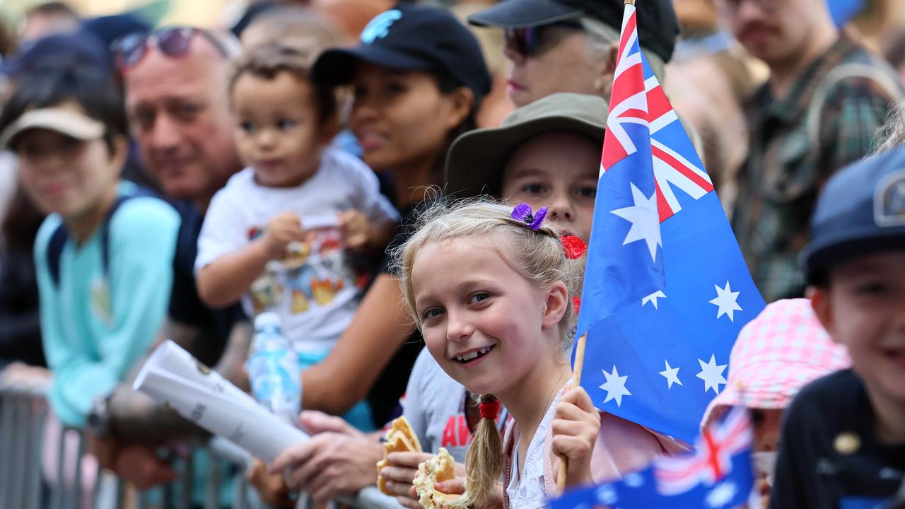 Thousands of people attended the Anzac Day Parade in Brisbane. Picture: NCA NewsWire/Tertius Pickard