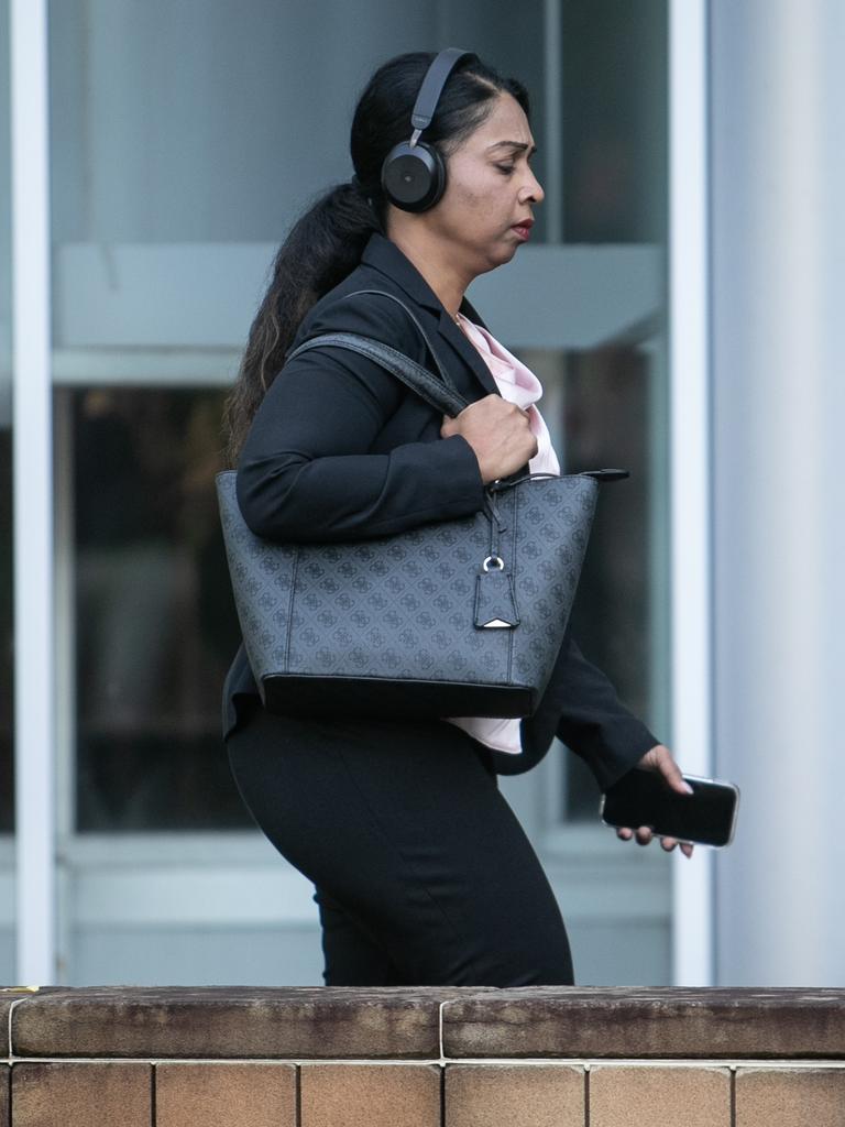 Leena Kumar at Parramatta Court today for her sentencing for leaking 43,000 names and details of NDIS participants. Picture: Julian Andrews