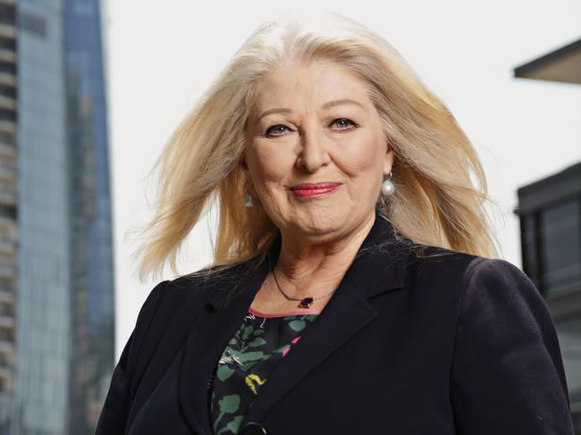 Helen Coonan pose for a photo in front of the Crown Sydney building on the 30th of January 2020. Photographer: Adam Yip